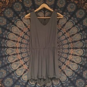 GREY V NECK ROMPER